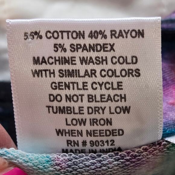 Parsley & Sage Abstract Top, Three-quarter sleeve, v-neck, collar & pockets sz M - Picture 9 of 9